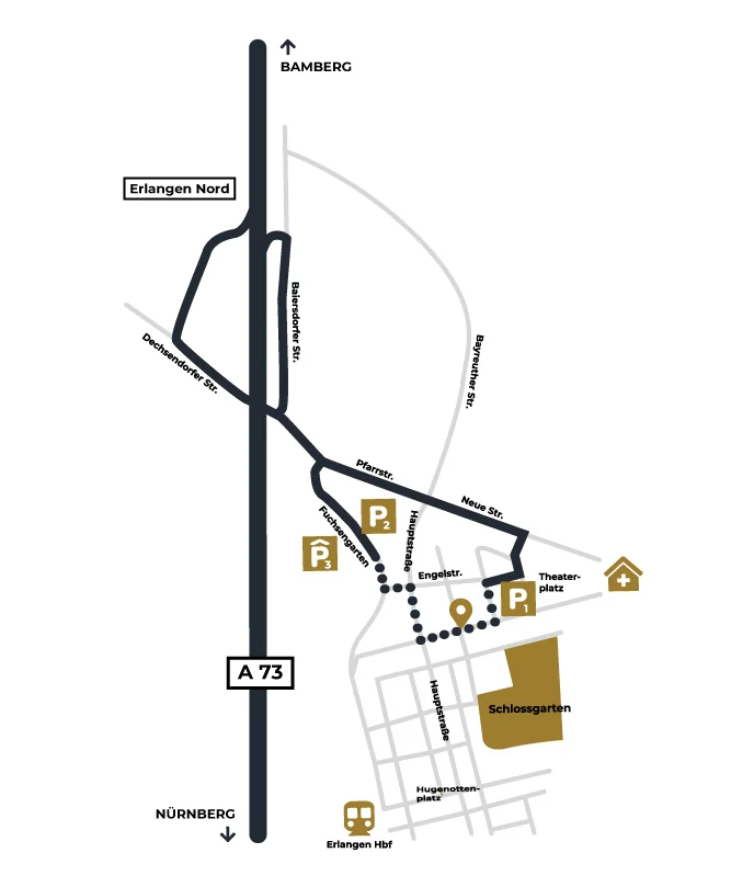Goldener Hecht da Cesare in der Glockenstraße 8, Erlanger Altstadt